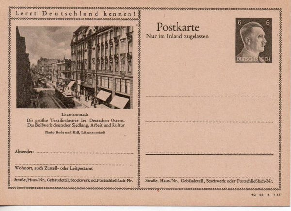 Deutsches Reich Bildpostkarte P307/ 42-18-1-B13 ungebraucht/ *