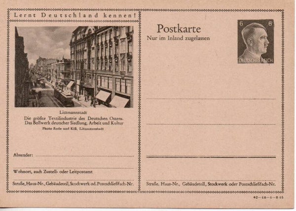 Deutsches Reich Bildpostkarte P307/ 42-18-1-B15 ungebraucht/ *