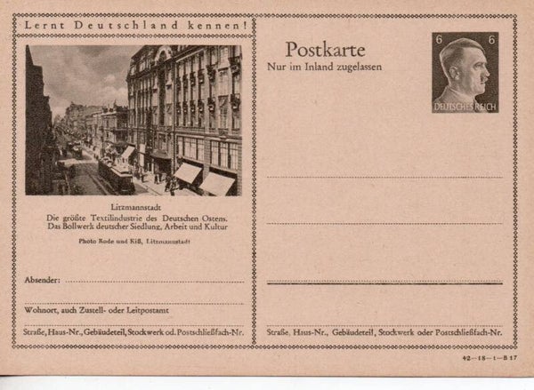 Deutsches Reich Bildpostkarte P307/ 42-18-1-B17 ungebraucht/ *