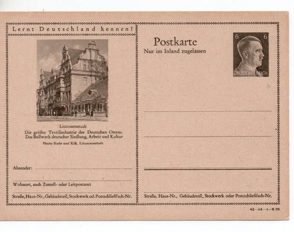 Deutsches Reich Bildpostkarte P307/ 42-18-1-B20 ungebraucht/ *