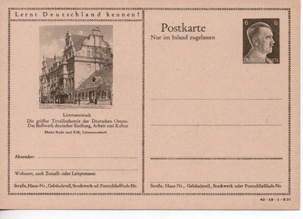 Deutsches Reich Bildpostkarte P307/ 42-18-1-B21 ungebraucht/ *