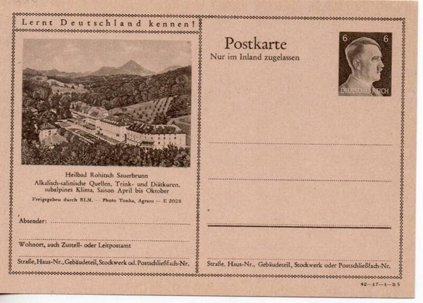Deutsches Reich Bildpostkarte P307/ 42-17-1-B5 ungebraucht/ *