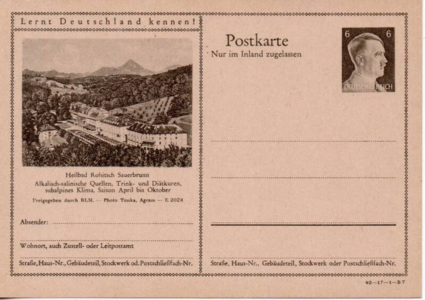 Deutsches Reich Bildpostkarte P307/ 42-17-1-B7 ungebraucht/ *