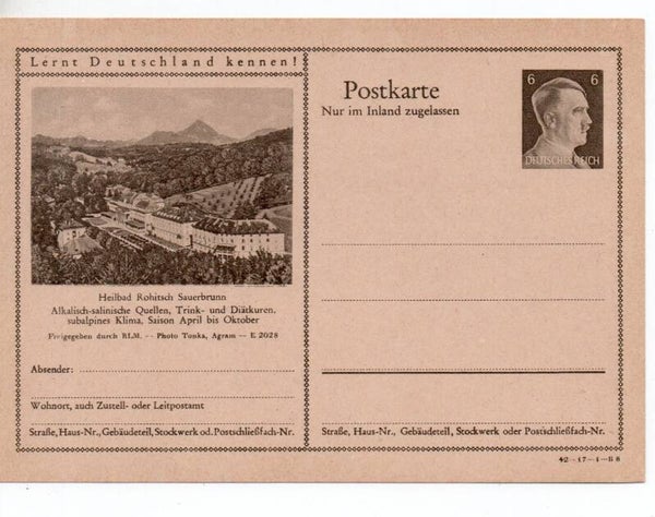 Deutsches Reich Bildpostkarte P307/ 42-17-1-B8 ungebraucht/ *