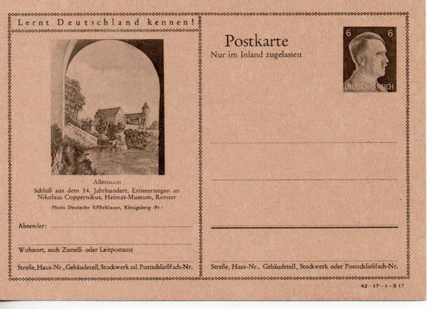 Deutsches Reich Bildpostkarte P307/ 42-17-1-B17 ungebraucht/ *