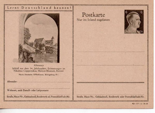 Deutsches Reich Bildpostkarte P307/ 42-17-1-B19 ungebraucht/ *
