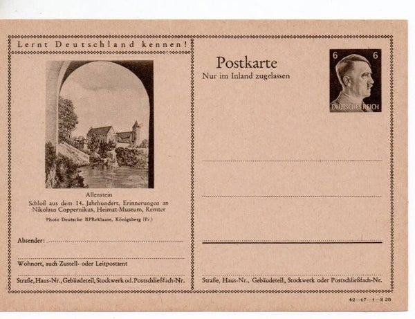 Deutsches Reich Bildpostkarte P307/ 42-17-1-B20 ungebraucht/ *