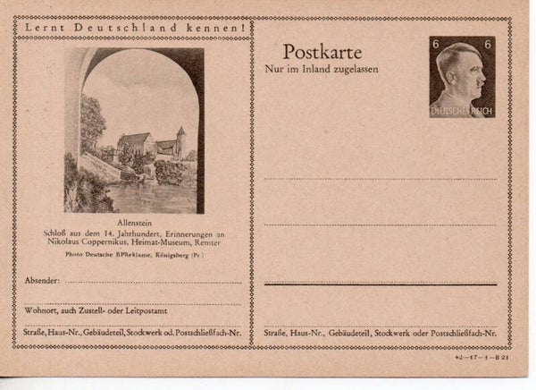 Deutsches Reich Bildpostkarte P307/ 42-17-1-B21 ungebraucht/ *