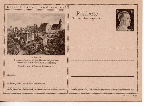 Deutsches Reich Bildpostkarte P307/ 42-17-1-B24 ungebraucht/ *