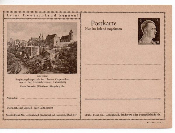 Deutsches Reich Bildpostkarte P307/ 42-17-1-B27 ungebraucht/ *