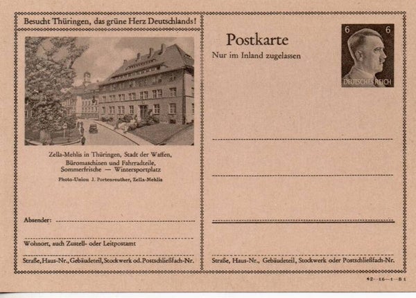 Deutsches Reich Bildpostkarte P307/ 42-16-1-B1 ungebraucht/ *
