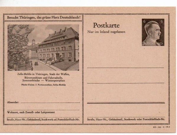 Deutsches Reich Bildpostkarte P307/ 42-16-1-B2 ungebraucht/ *