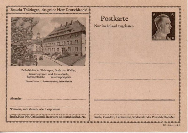 Deutsches Reich Bildpostkarte P307/ 42-16-1-B3 ungebraucht/ *