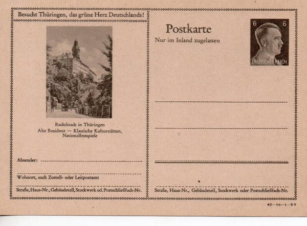 Deutsches Reich Bildpostkarte P307/ 42-16-1-B9 ungebraucht/ *