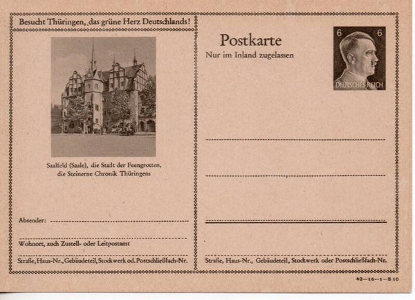 Deutsches Reich Bildpostkarte P307/ 42-16-1-B10 ungebraucht/ *