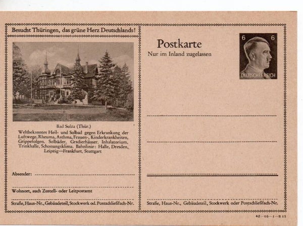 Deutsches Reich Bildpostkarte P307/ 42-16-1-B15 ungebraucht/ *