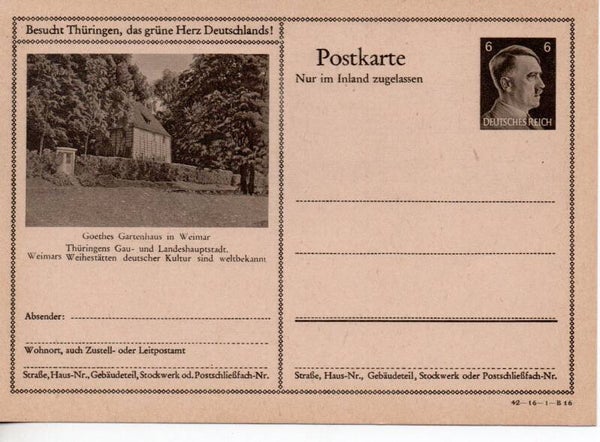 Deutsches Reich Bildpostkarte P307/ 42-16-1-B16 ungebraucht/ *