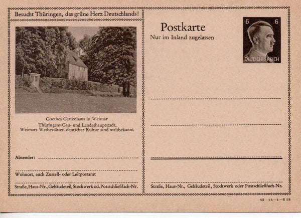 Deutsches Reich Bildpostkarte P307/ 42-16-1-B18 ungebraucht/ *