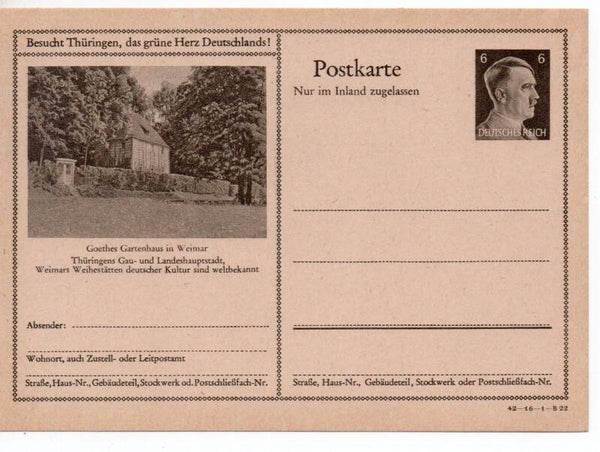 Deutsches Reich Bildpostkarte P307/ 42-16-1-B22 ungebraucht/ *