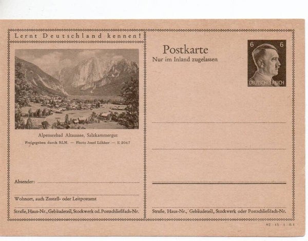 Deutsches Reich Bildpostkarte P307/ 42-15-1-B1 ungebraucht/ *