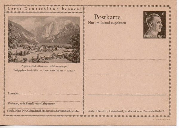 Deutsches Reich Bildpostkarte P307/ 42-15-1-B2 ungebraucht/ *