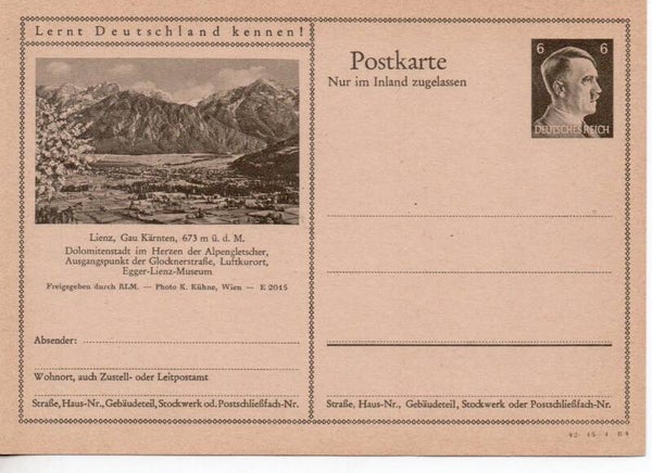 Deutsches Reich Bildpostkarte P307/ 42-15-1-B4 ungebraucht/ *