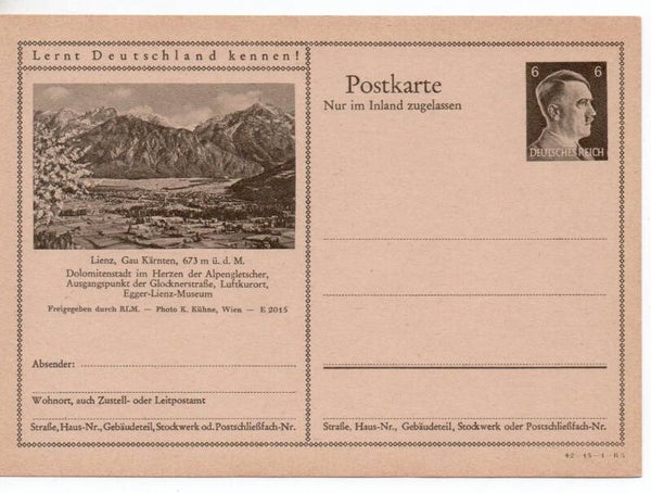 Deutsches Reich Bildpostkarte P307/ 42-15-1-B5 ungebraucht/ *