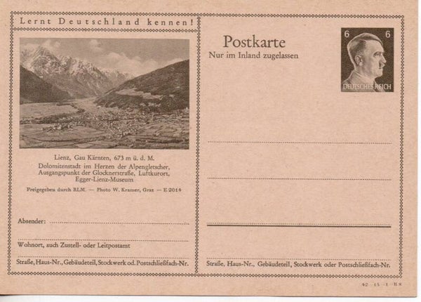 Deutsches Reich Bildpostkarte P307/ 42-15-1-B8 ungebraucht/ *