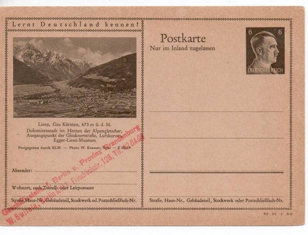 Deutsches Reich Bildpostkarte P307/ 42-15-1-B9 ungebraucht/ *