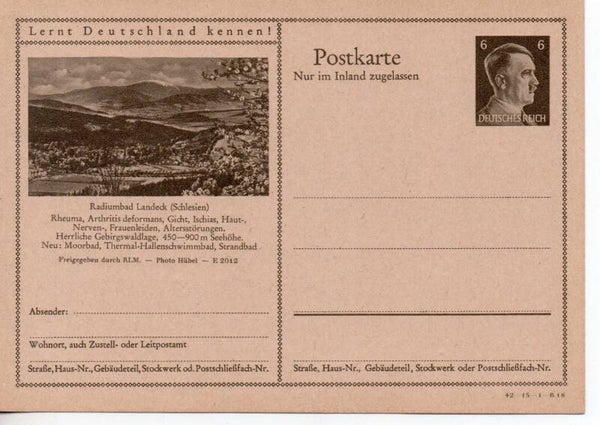Deutsches Reich Bildpostkarte P307/ 42-15-1-B18 ungebraucht/ *