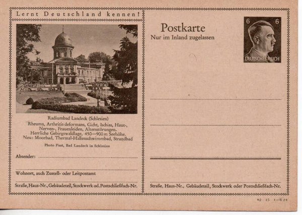 Deutsches Reich Bildpostkarte P307/ 42-15-1-B24 ungebraucht/ *
