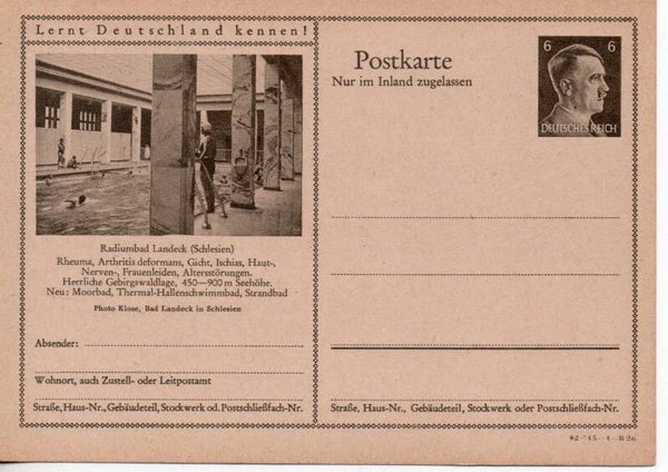 Deutsches Reich Bildpostkarte P307/ 42-15-1-B26 ungebraucht/ *