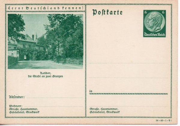 Deutsches Reich Bildpostkarte P233/ 34-49-1-B1 ungebraucht/ *