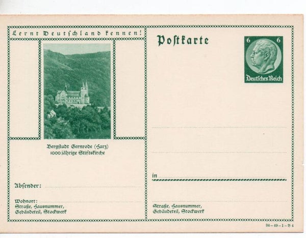 Deutsches Reich Bildpostkarte P233/ 34-49-1-B4 ungebraucht/ *