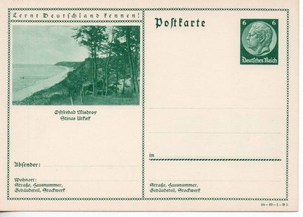 Deutsches Reich Bildpostkarte P233/ 34-49-1-B5 ungebraucht/ *