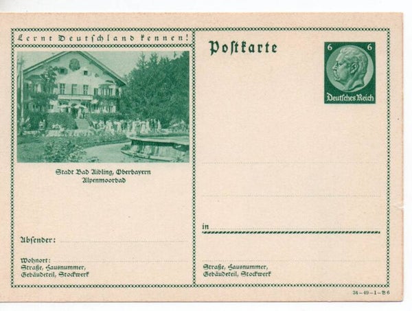 Deutsches Reich Bildpostkarte P233/ 34-49-1-B6 ungebraucht/ *