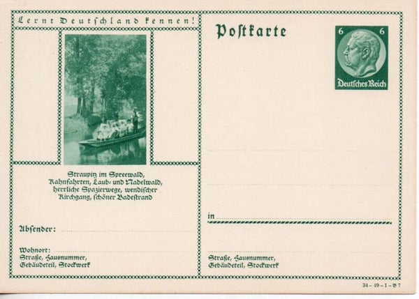 Deutsches Reich Bildpostkarte P233/ 34-49-1-B8 ungebraucht/ *