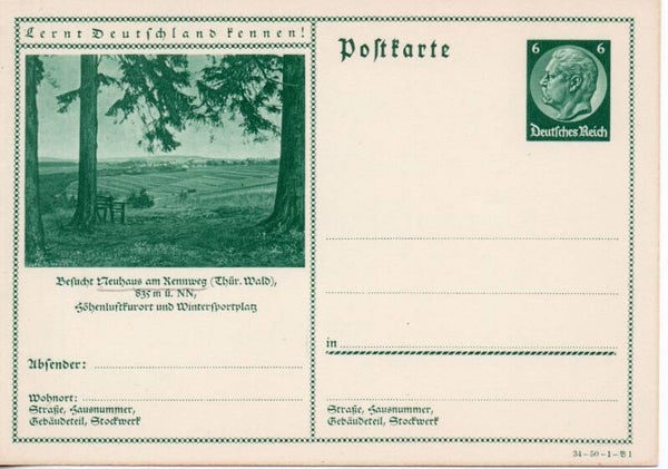 Deutsches Reich Bildpostkarte P233/ 34-50-1-B1 ungebraucht/ *