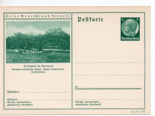 Deutsches Reich Bildpostkarte P233/ 34-50-1-B2 ungebraucht/ *