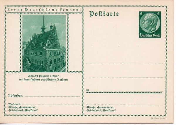 Deutsches Reich Bildpostkarte P233/ 34-50-1-B7 ungebraucht/ *