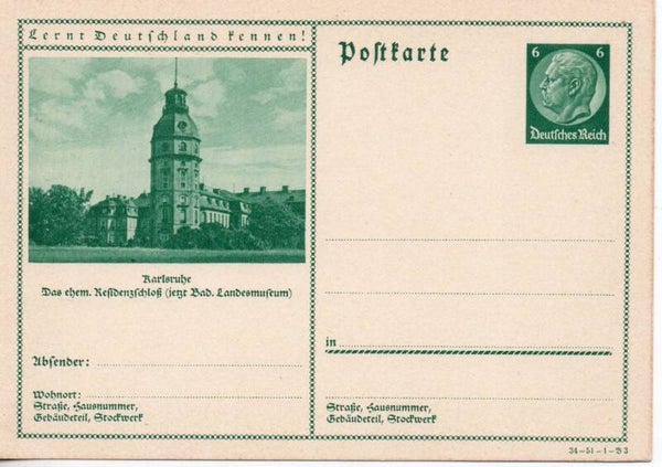 Deutsches Reich Bildpostkarte P233/ 34-51-1-B3 ungebraucht/ *