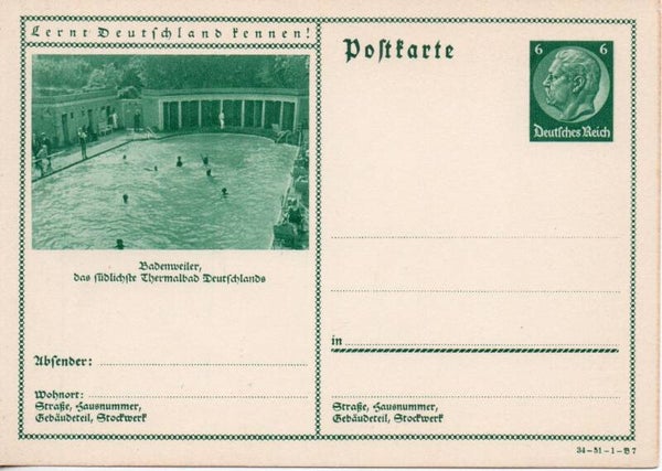 Deutsches Reich Bildpostkarte P233/ 34-51-1-B7 ungebraucht/ *