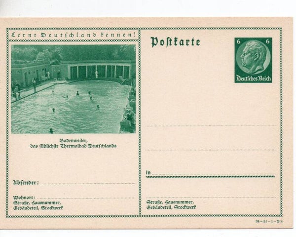 Deutsches Reich Bildpostkarte P233/ 34-51-1-B8 ungebraucht/ *