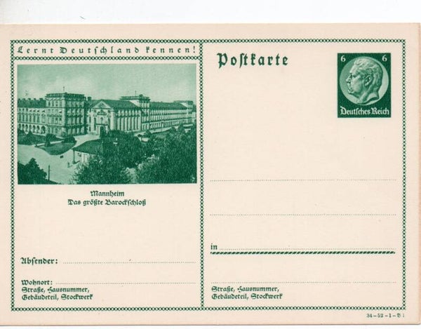 Deutsches Reich Bildpostkarte P233/ 34-52-1-B1 ungebraucht/ *