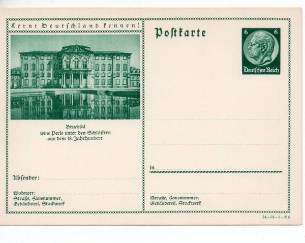 Deutsches Reich Bildpostkarte P233/ 34-52-1-B6 ungebraucht/ *