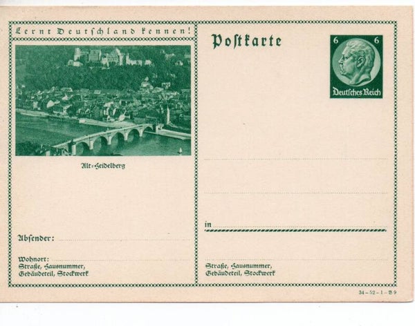 Deutsches Reich Bildpostkarte P233/ 34-52-1-B8 ungebraucht/ *