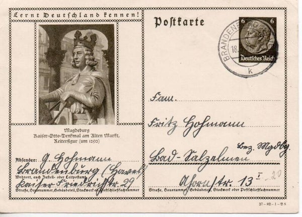 Deutsches Reich Bildpostkarte P236/ 37-82-1-B8 gelaufen/ o