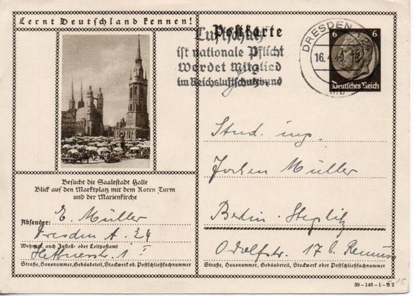 Deutsches Reich Bildpostkarte P236/ 39-148-1-B2 gelaufen/ o