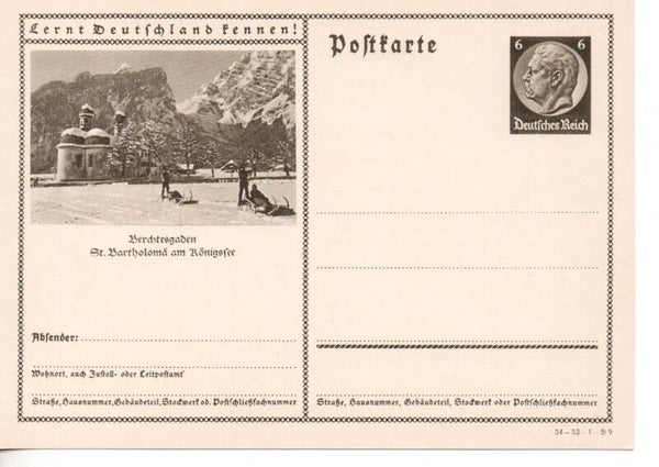 Deutsches Reich Bildpostkarte P236/ 34-53-1-B9 ungebraucht/ *