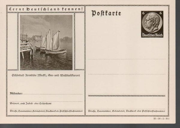 Deutsches Reich Bildpostkarte P236/ 35-56-1-B1 ungebraucht/ *